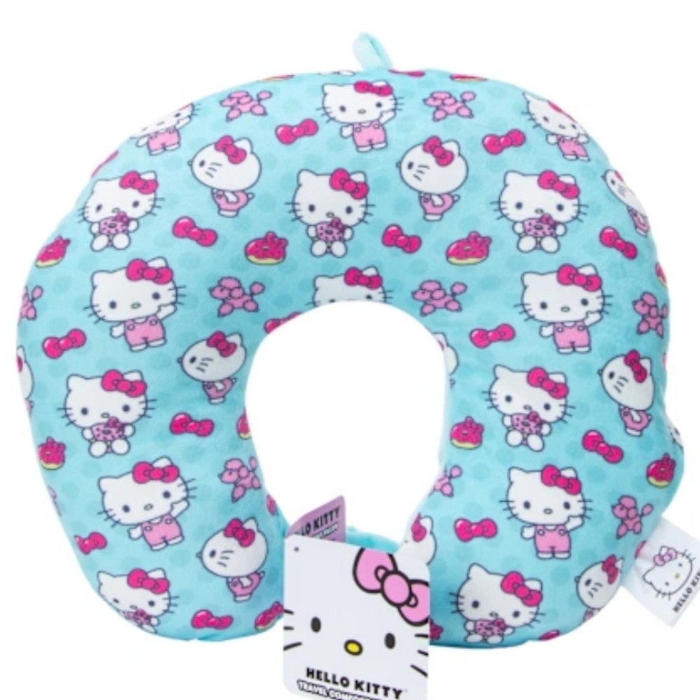 Hello Kitty Travel Neck Pillow- Light Blue